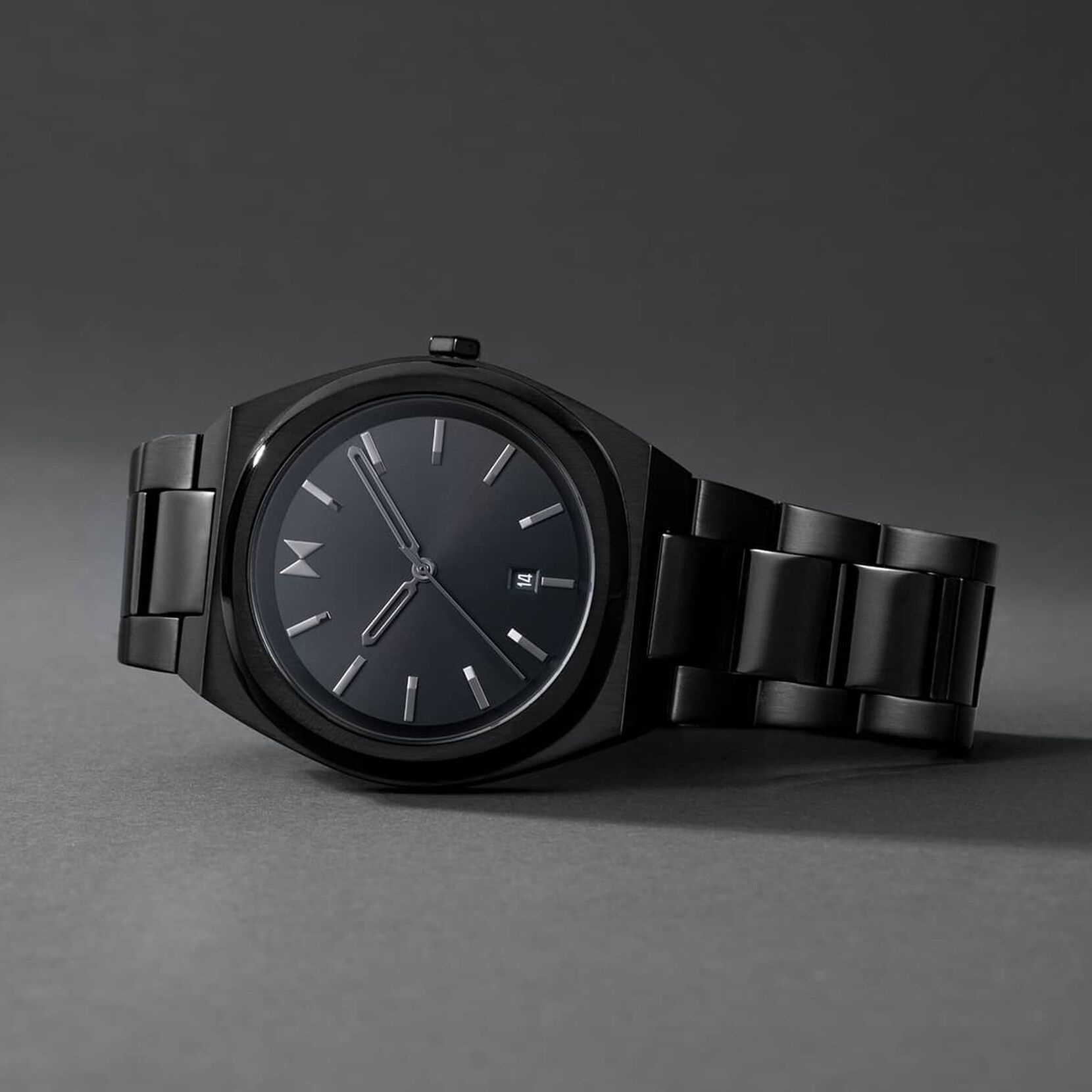 MVMT Odyssey II Mens Watch with Black Dial and Black Ion Plated Stainless Steel Bracelet (quartz movement)