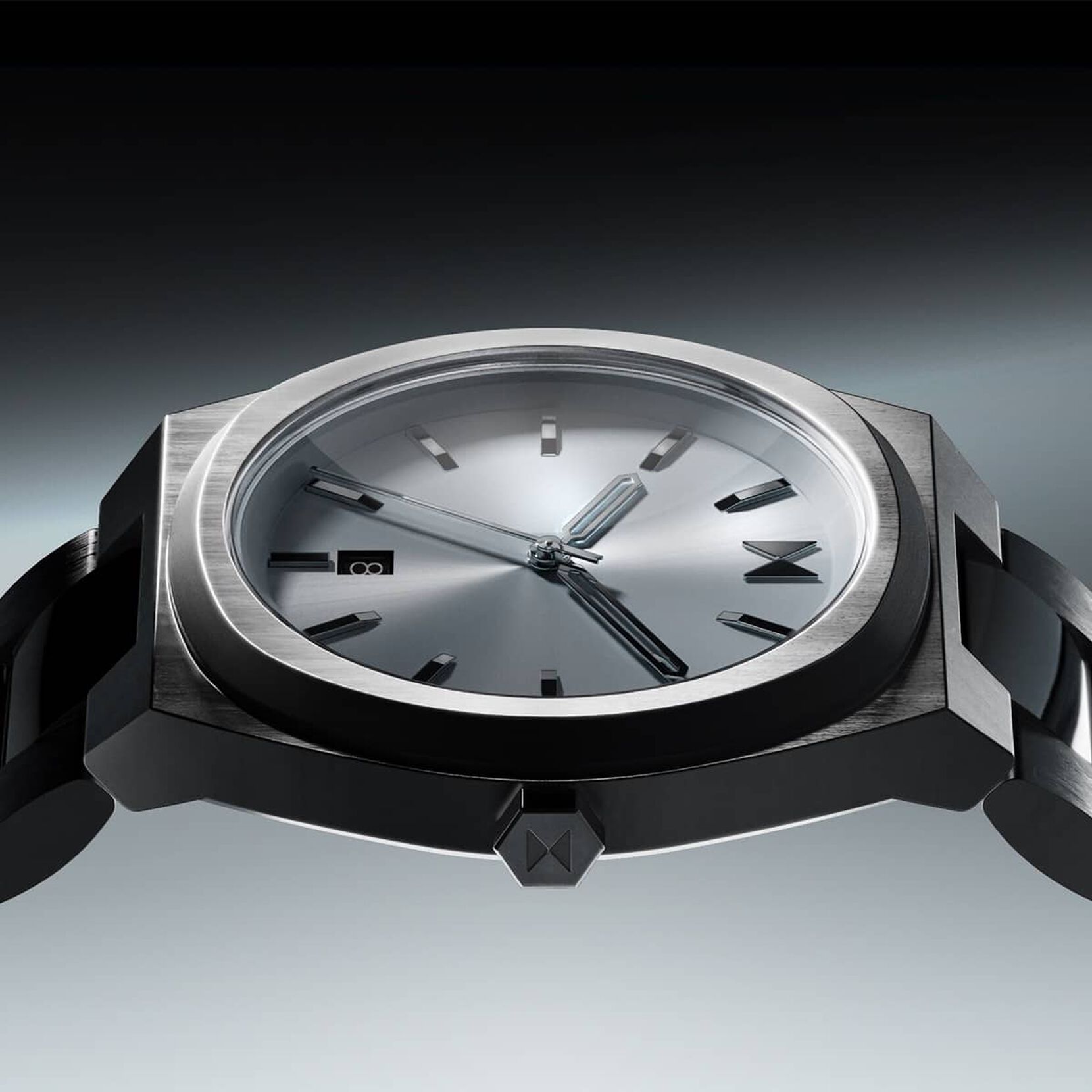 MVMT Odyssey II Mens Watch with Light Blue Dial and Stainless Steel Bracelet (quartz movement)