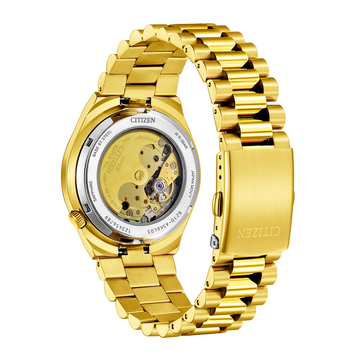 Citizen Tsuyosa Watch with Green Dial and Gold Toned Stainless Steel Bracelet (automatic movement)