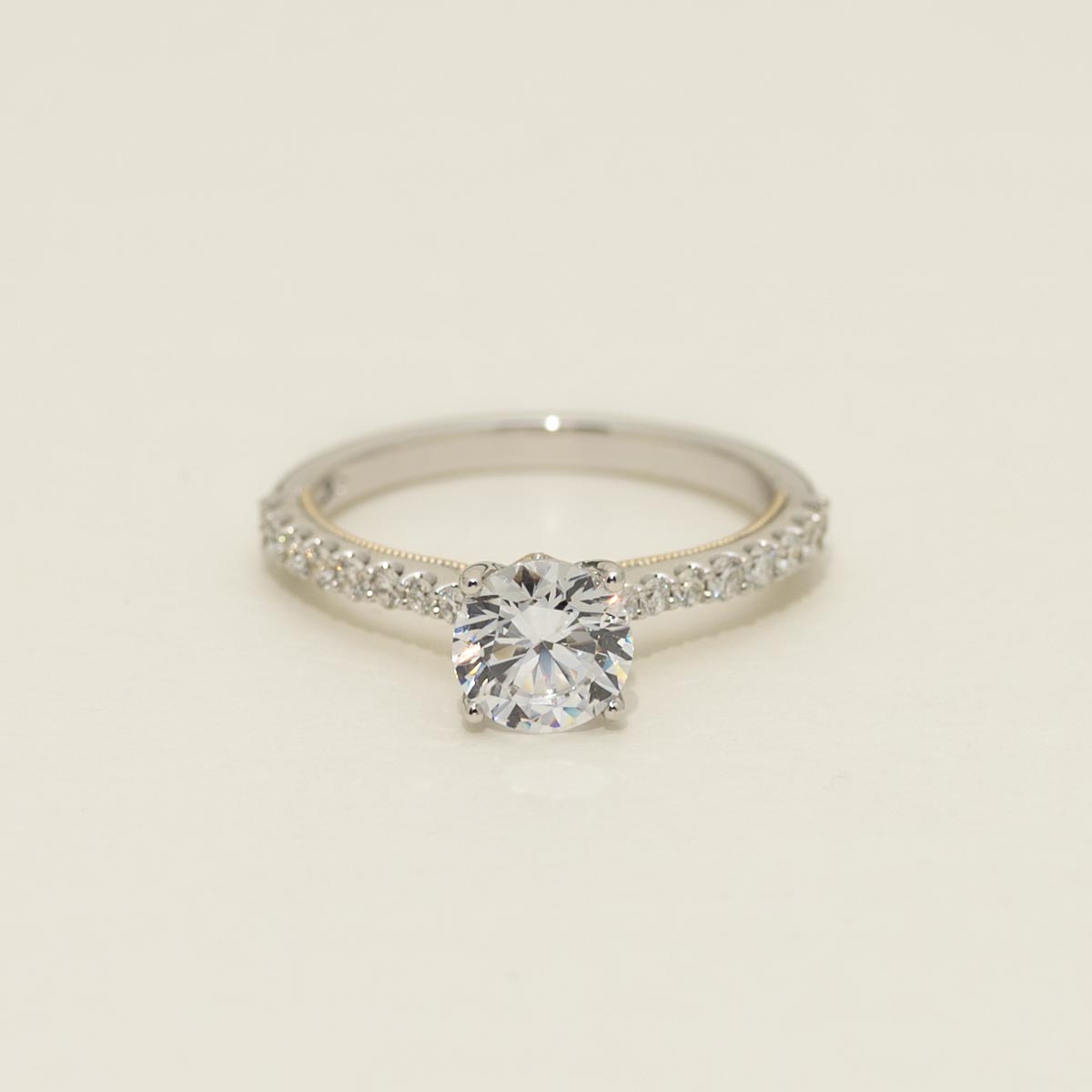 Diamond Engagement Ring Setting in 14kt White and Yellow Gold (1/3ct tw)