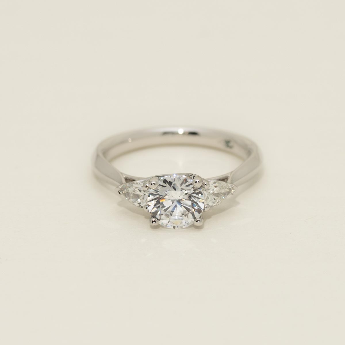 Diamond Three Stone Engagement Ring Setting in 14kt White Gold (3/8ct tw)