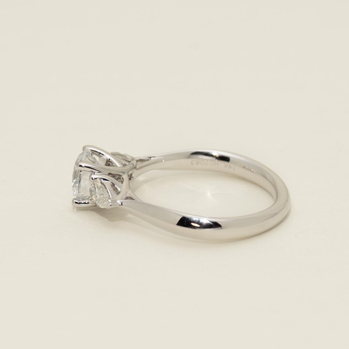 Diamond Three Stone Engagement Ring Setting in 14kt White Gold (3/8ct tw)