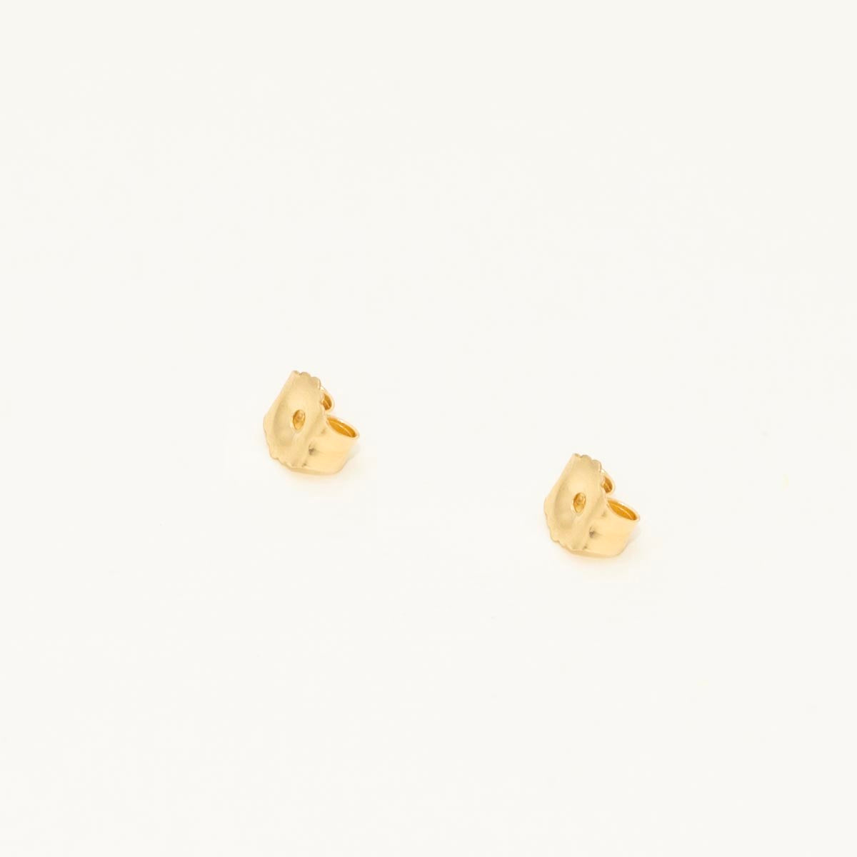 Oval Emerald Halo Stud Earrings in 14kt Yellow Gold with Diamonds (1/7ct tw)