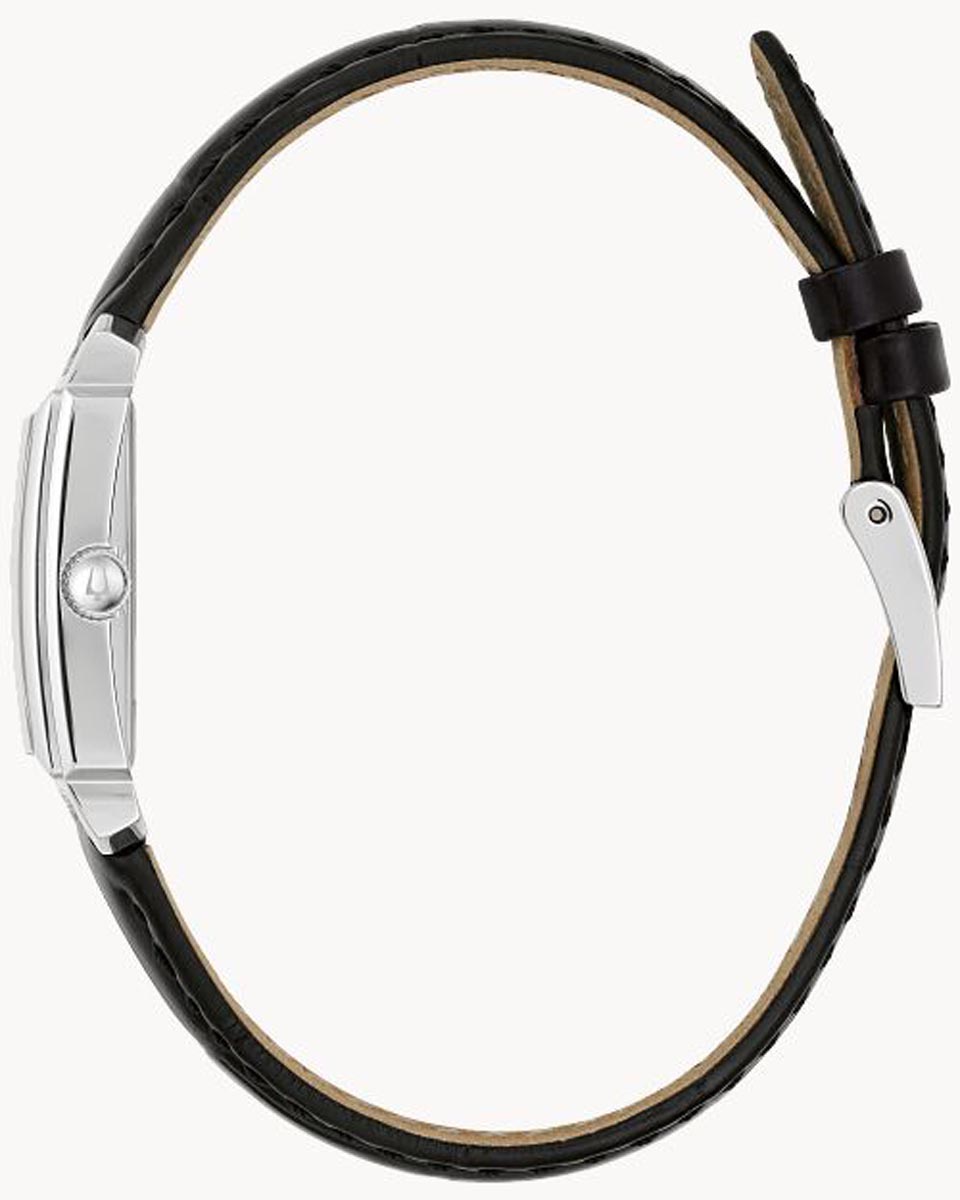 Bulova Sutton Womens Watch with Mother of Pearl Dial and Black Leather Strap (quartz movement)