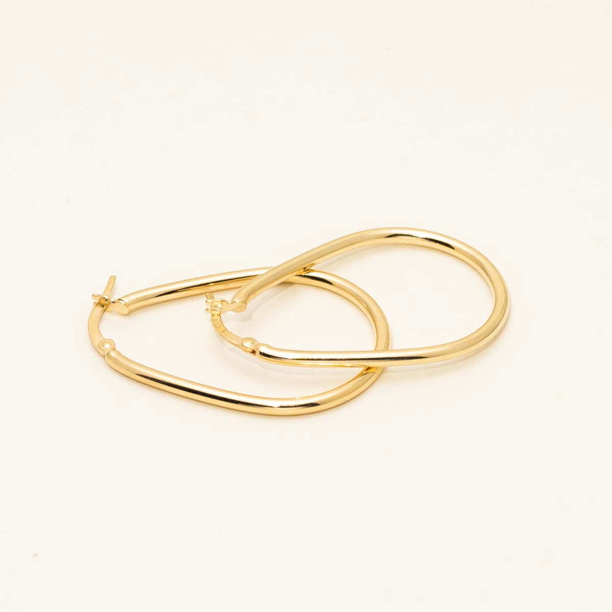 Teardrop Hoop Earrings in 14kt Yellow Gold