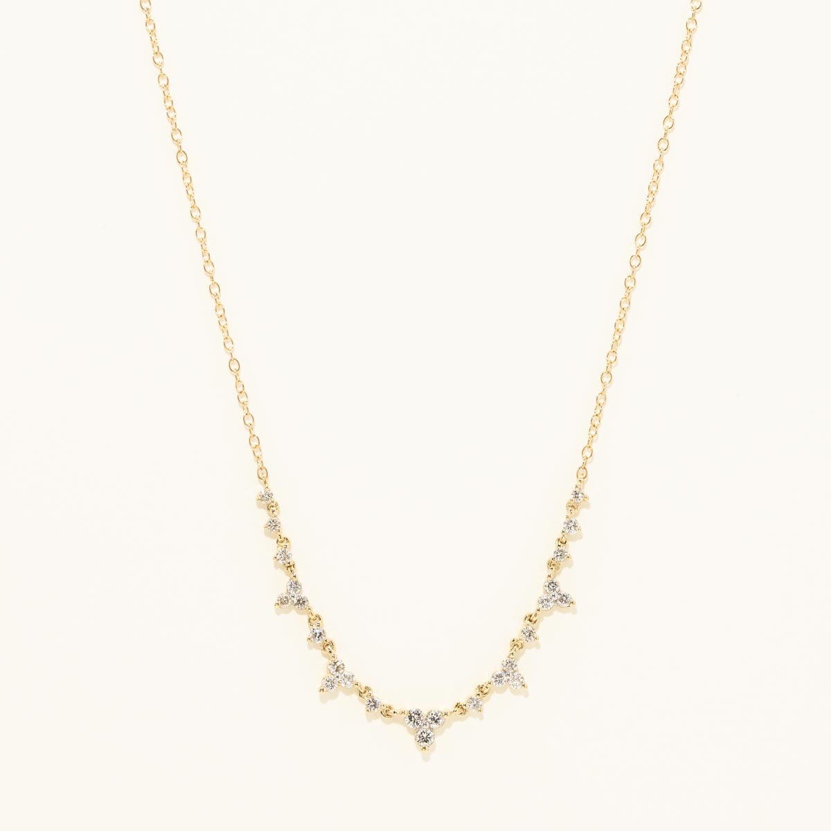 Diamond Station Necklace in 14kt Yellow Gold (1/2ct tw)
