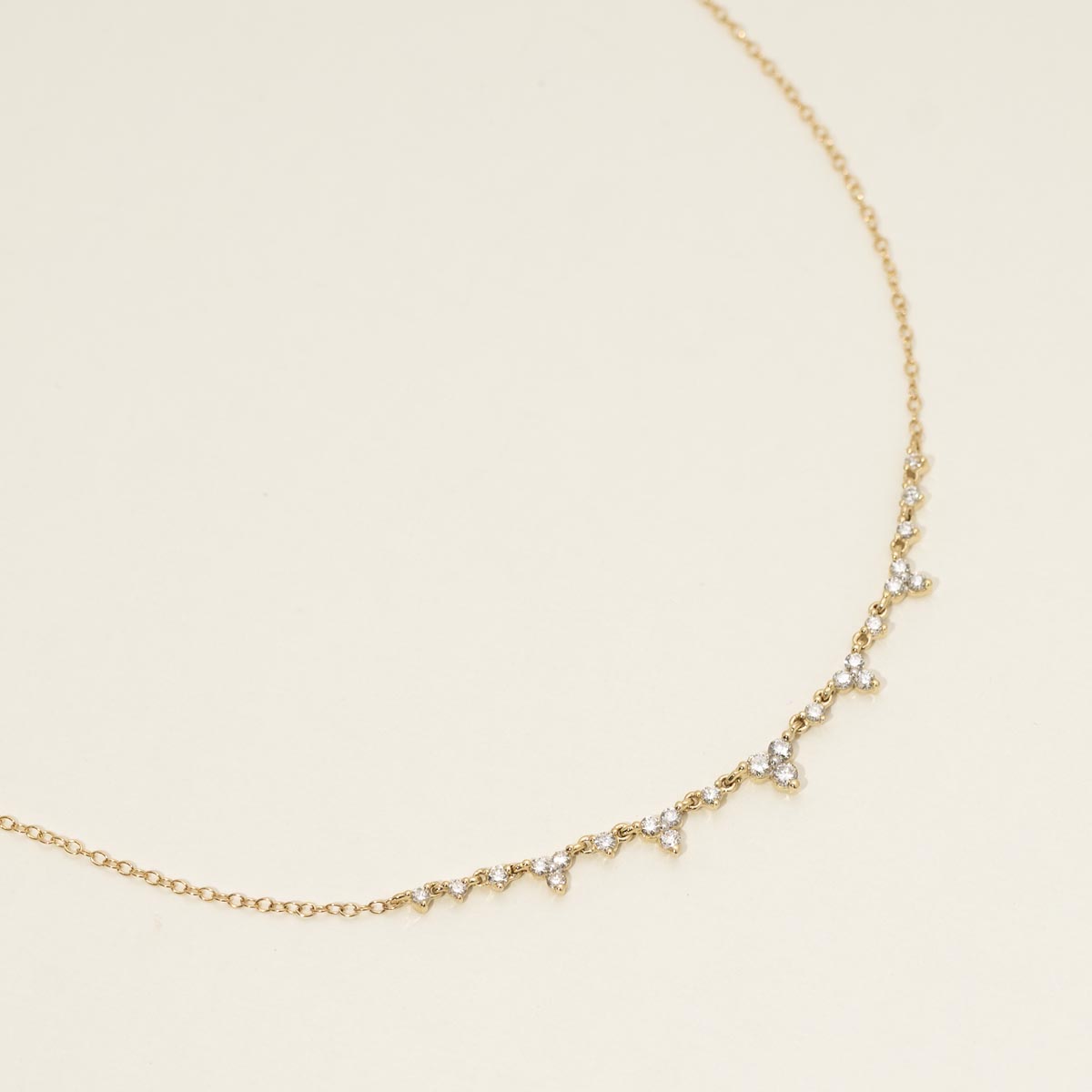 Diamond Station Necklace in 14kt Yellow Gold (1/2ct tw)
