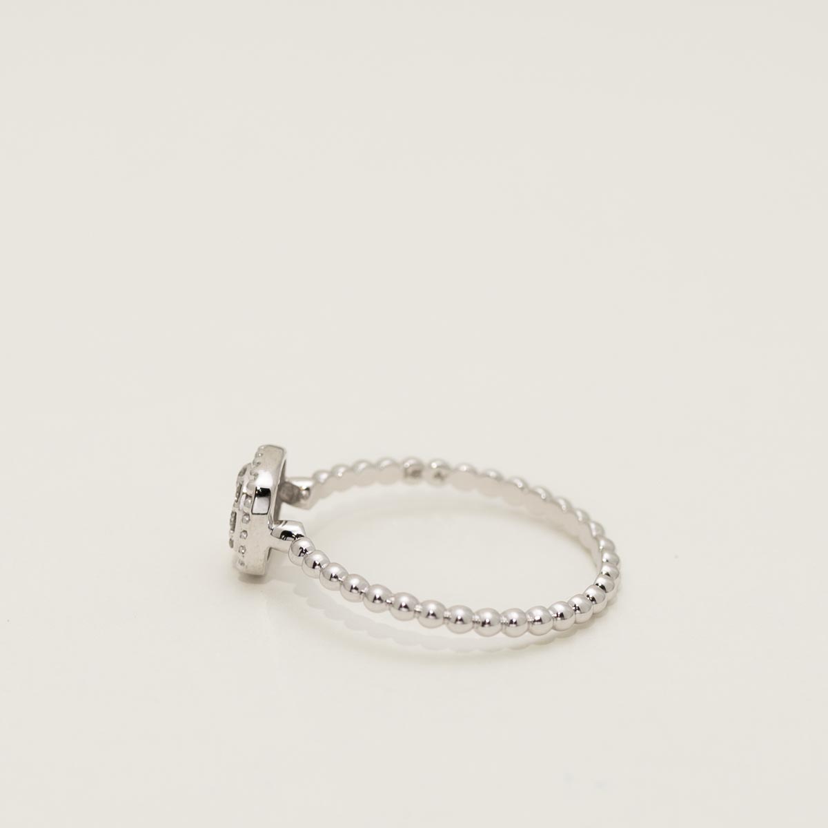 Diamond Cushion Shape Ring in 14kt White Gold (1/10ct tw)