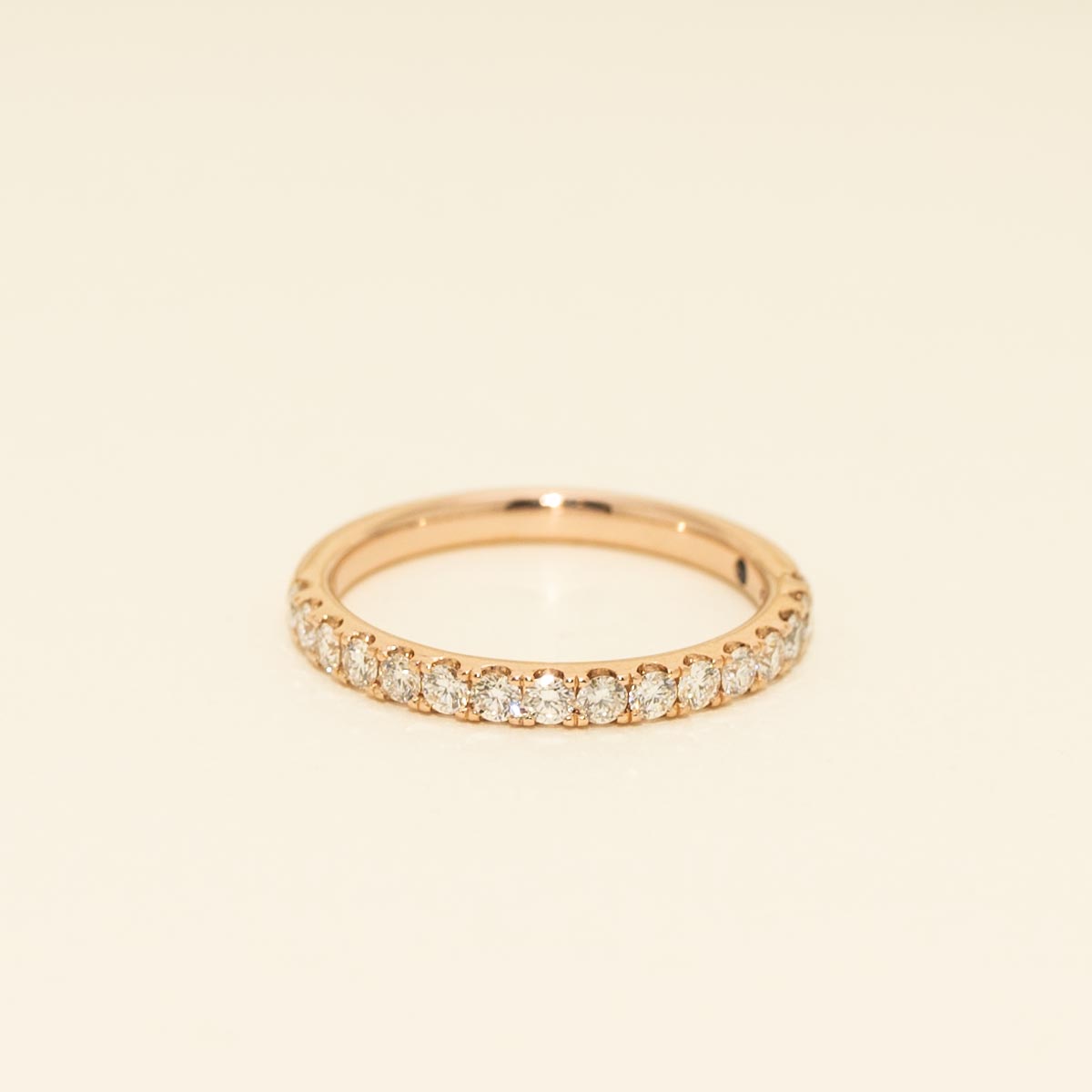 Estate Diamond Wedding Band in 14kt Rose Gold