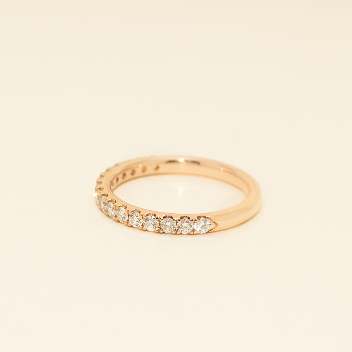 Estate Diamond Wedding Band in 14kt Rose Gold