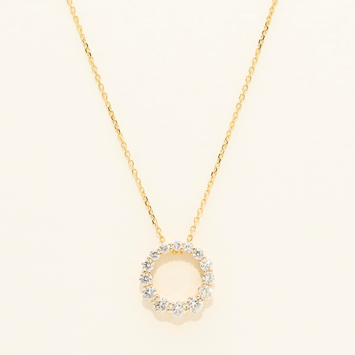 Diamond Circle Necklace in 14kt Yellow Gold (5/8ct tw)