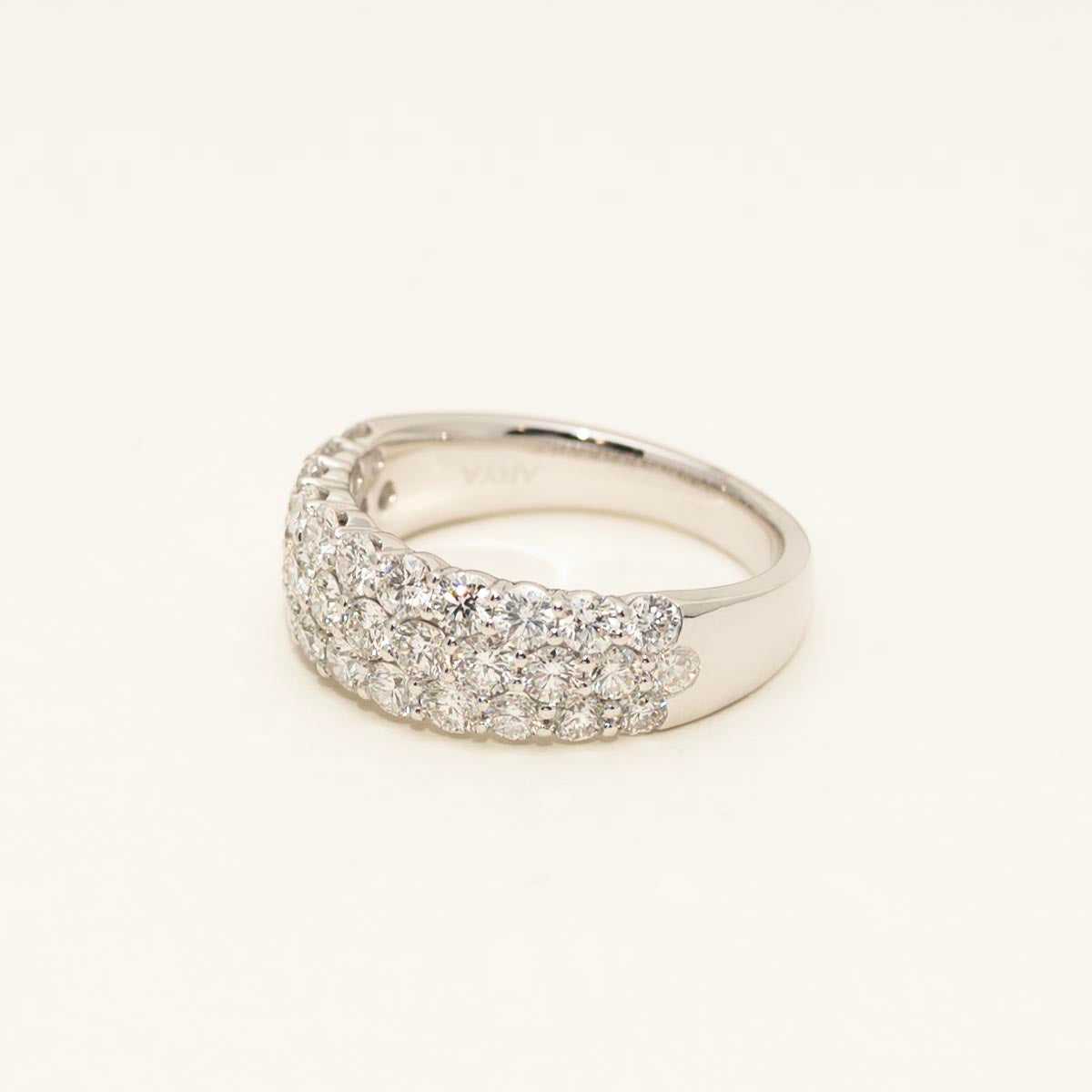 Three Row Diamond Ring in 14kt White Gold (2ct tw)