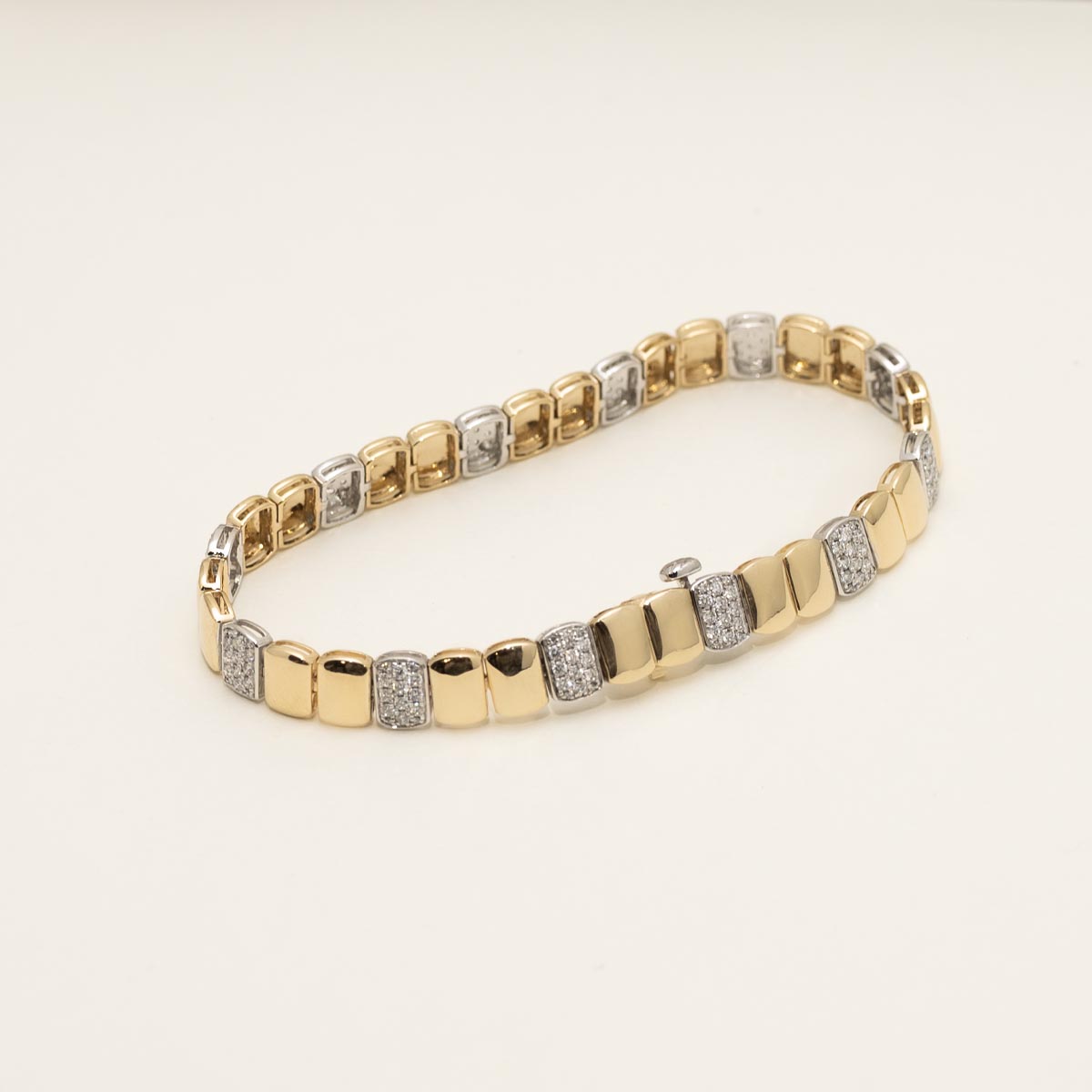 Diamond Link Bracelet in 14kt Yellow and White Gold (1 1/4ct tw)