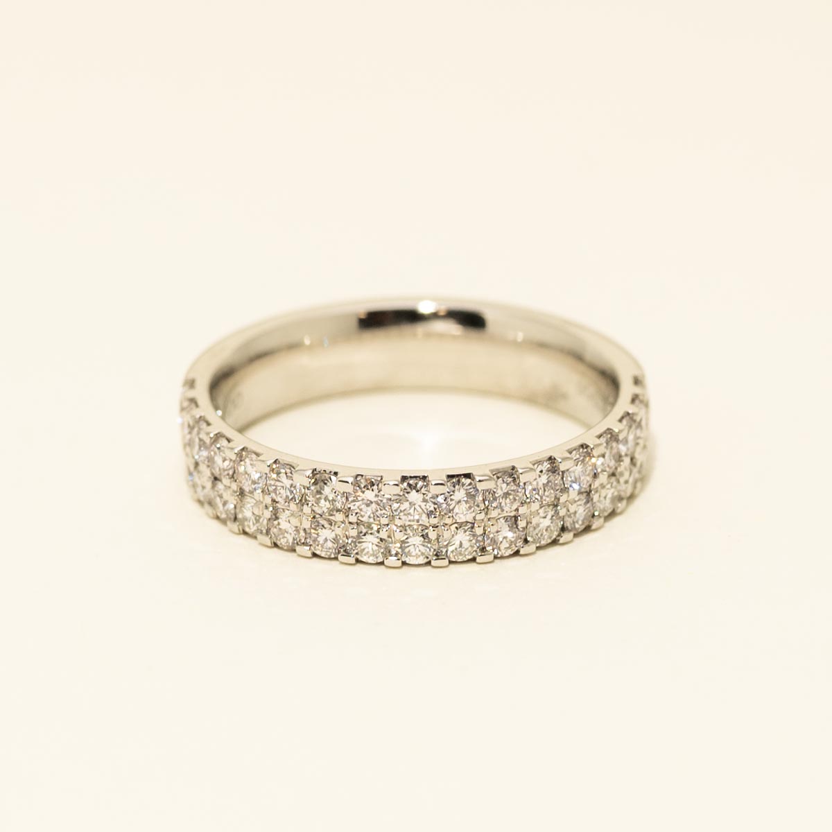 Diamond Two Row Band in Platinum (1ct tw)
