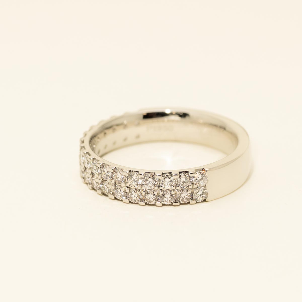 Diamond Two Row Band in Platinum (1ct tw)