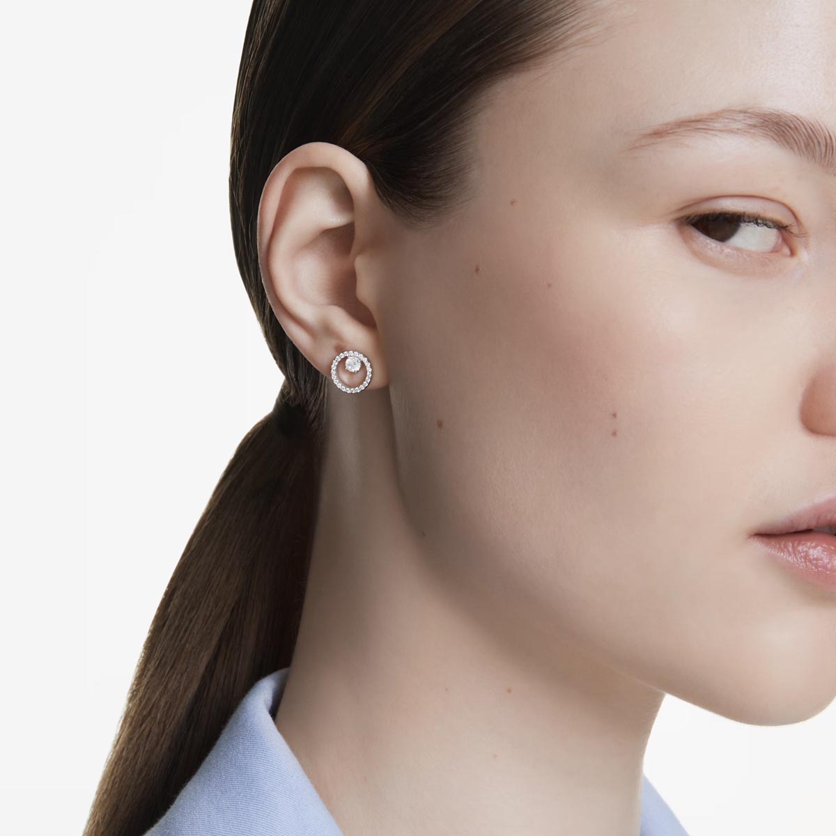 Swarovski Crystal Constella Circle Stud Earrings