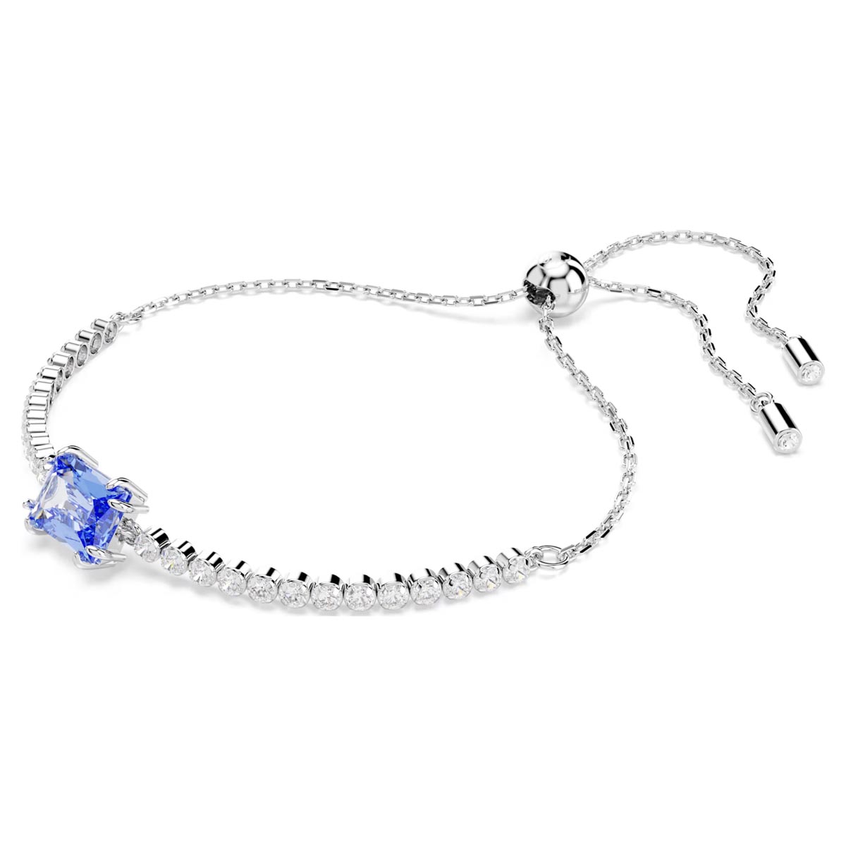 Swarovski Matrix Blue Crystal Bolo Tennis Bracelet