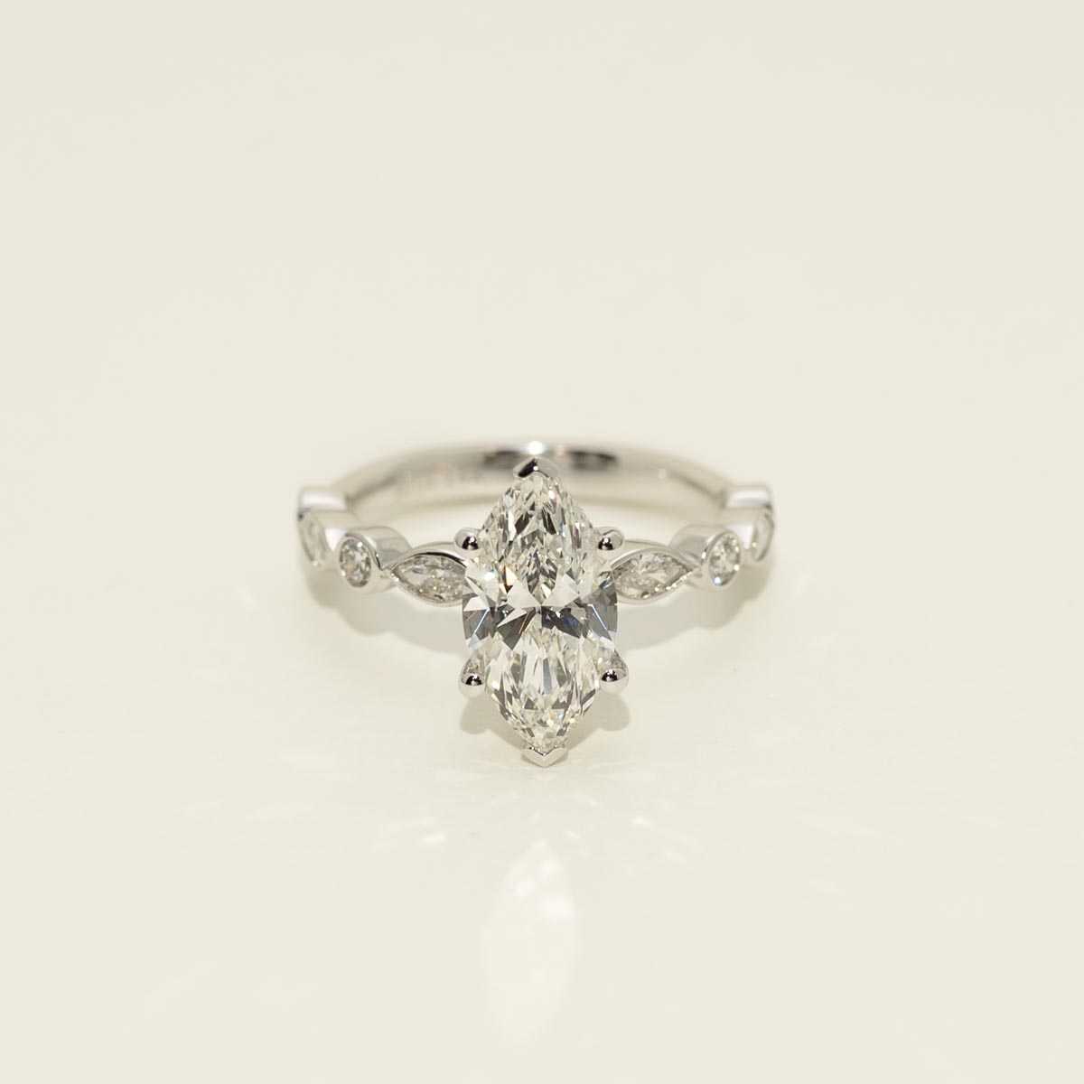 Lab Grown Marquise Diamond Engagement Ring in 14kt White Gold (2 5/8ct tw)