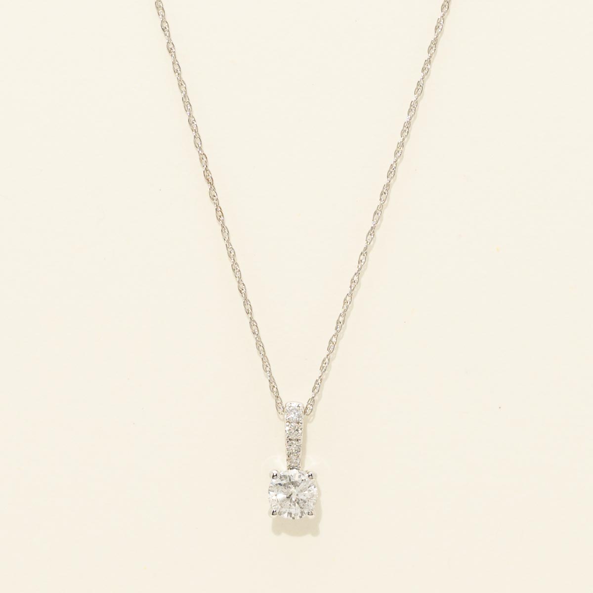 Diamond Necklace in 10kt White Gold (1/2ct tw)