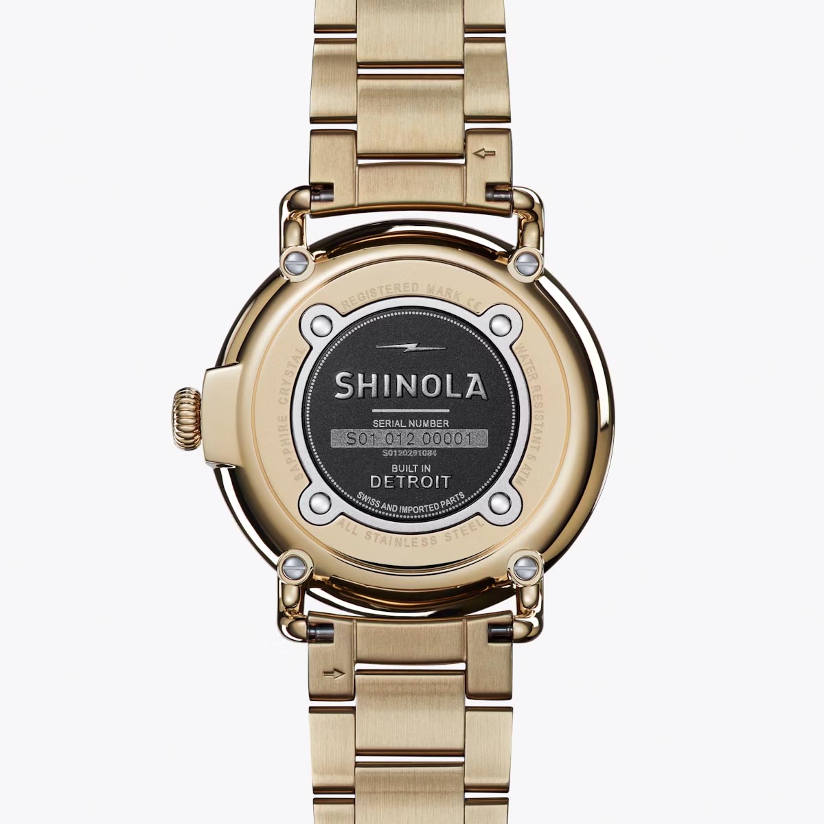 Shinola Runwell Mens Watch with Green Dial and Gold Tone Stainless Steel Bracelet quartz movement
