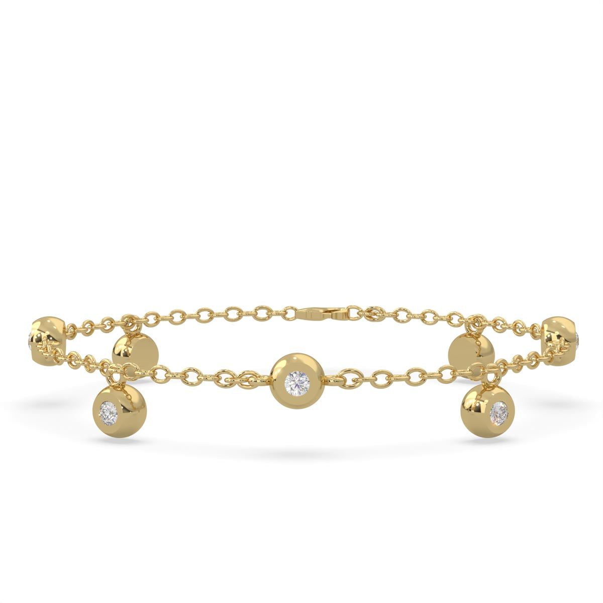 Lands Collection Spirit Diamond Station Bracelet in Yellow Modern Electrum (1/7ct tw)