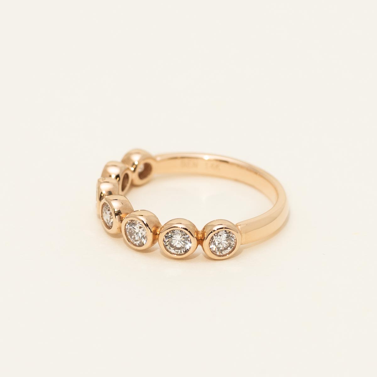 Diamond Bezel Set Band in 14kt Rose Gold (3/4ct tw)