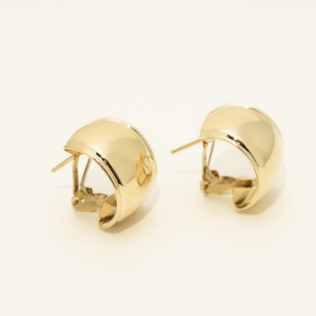 Wide Hoop Earring in 14kt Yellow Gold