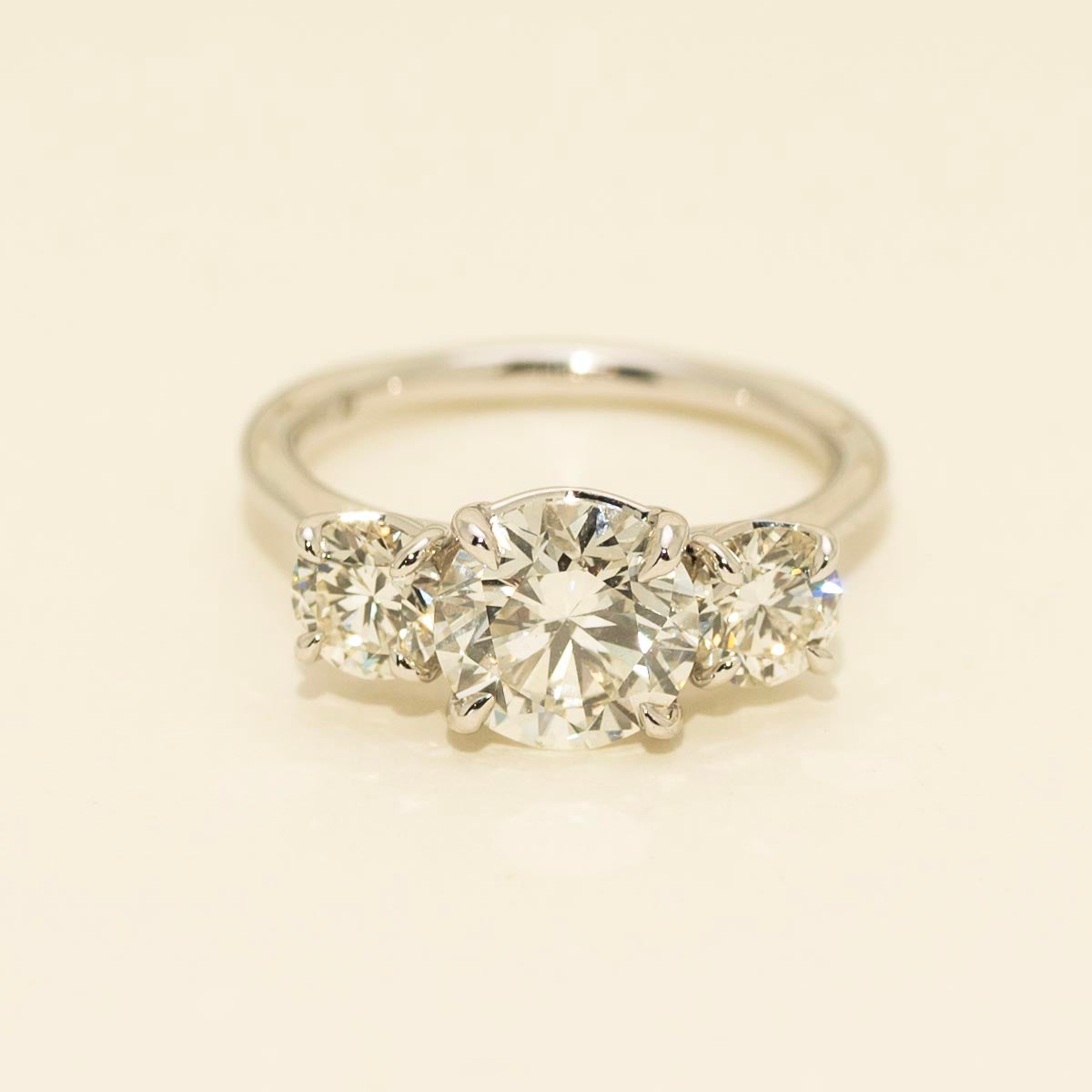 Diamond Three Stone Engagement Ring in 18kt White Gold (3ct tw)
