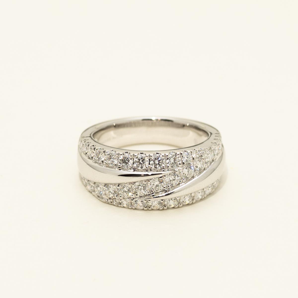 Memoire Diamond Harper Open Book Ring in 18kt White Gold (1 1/4ct tw)