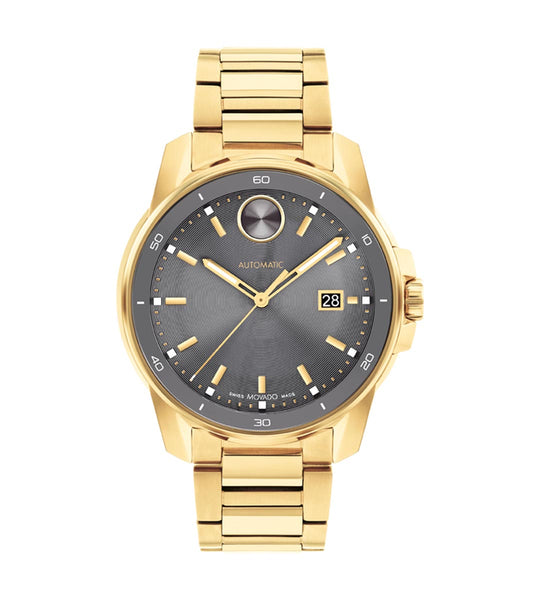 Movado Bold Verso Automatic Mens Watch with Gray Dial and