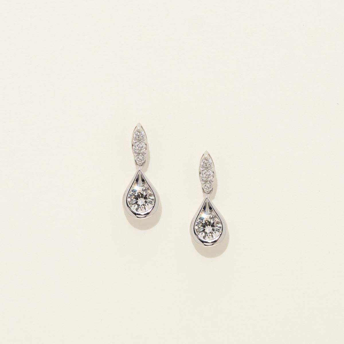 Diamond Drop Earrings in 14kt White Gold (5/8ct tw)