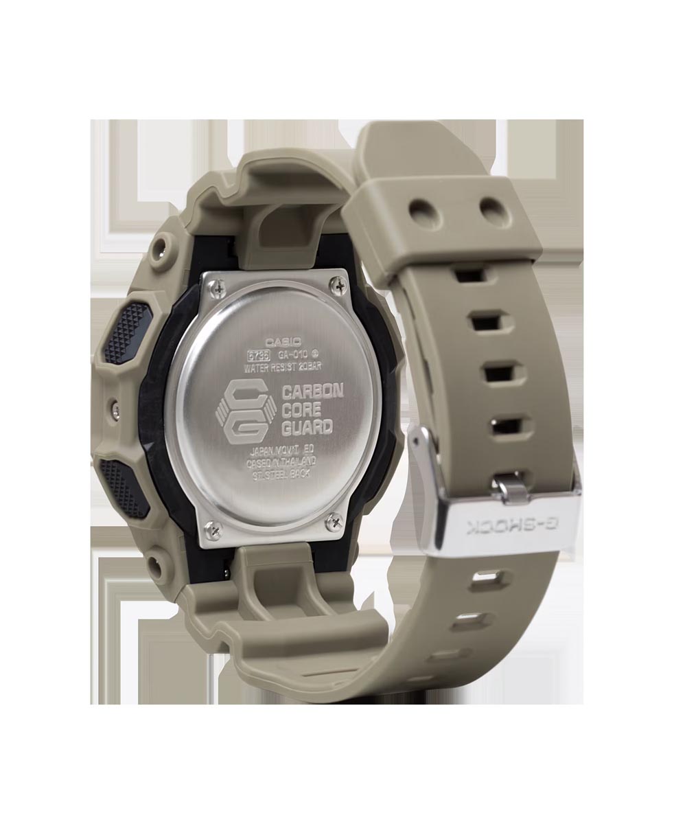 G-Shock Rugged Basic Mens Watch with Beige Resin Strap (quartz movement with 10 year battery life)
