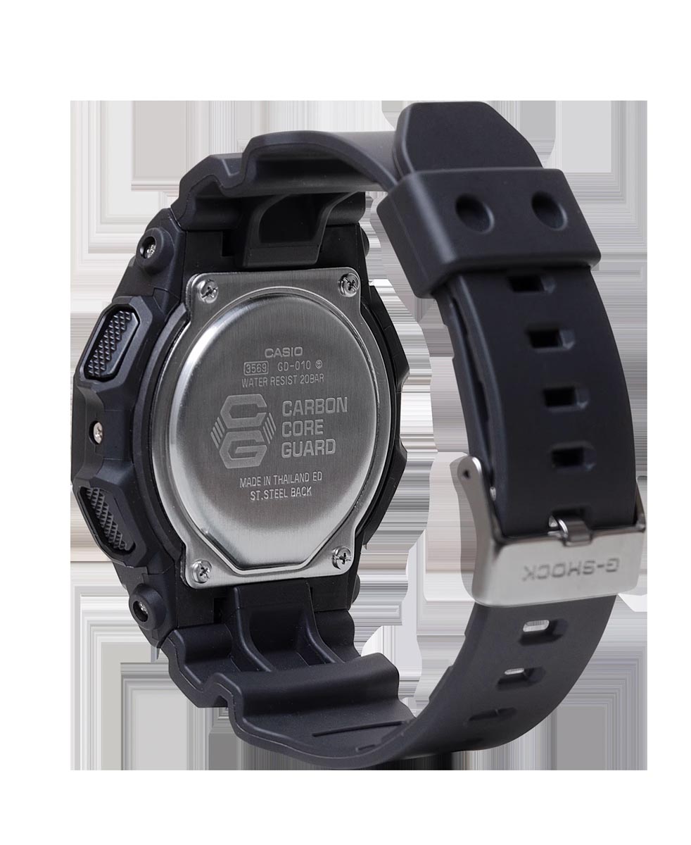 G-Shock Rugged Digital Mens Watch with Black Resin Strap (quartz movement with 10 year battery life)