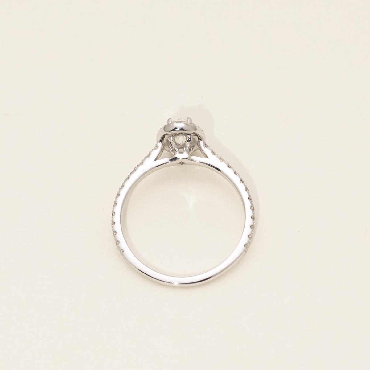 Forevermark Estate Oval Diamond Halo Engagement Ring in 18kt White Gold (7/8ct tw)