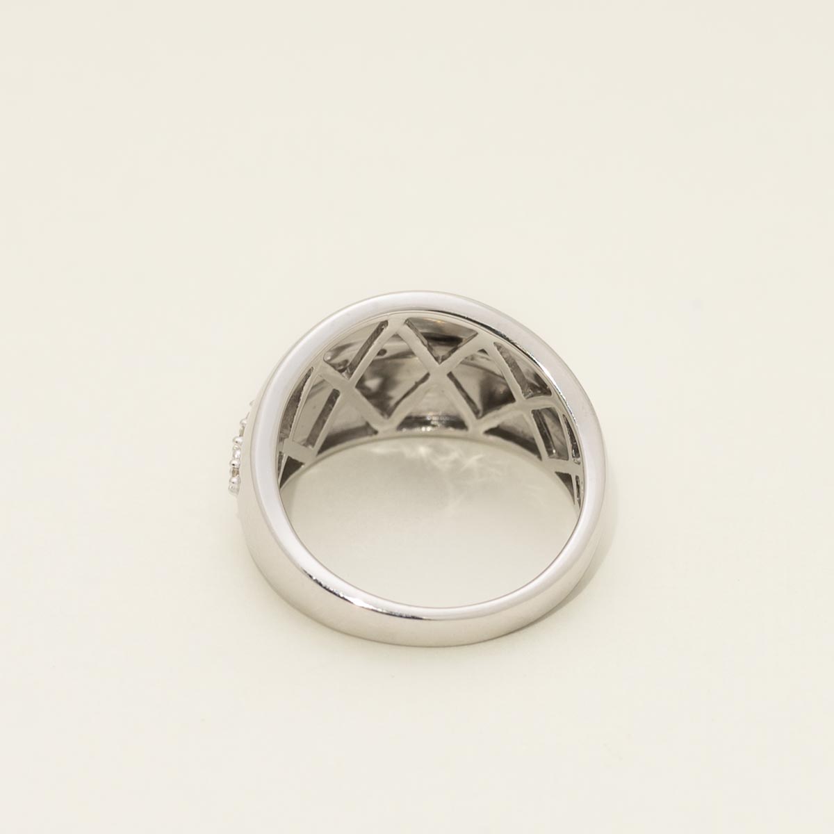 Dome Ring in Sterling Silver with Diamonds (1/10ct tw)