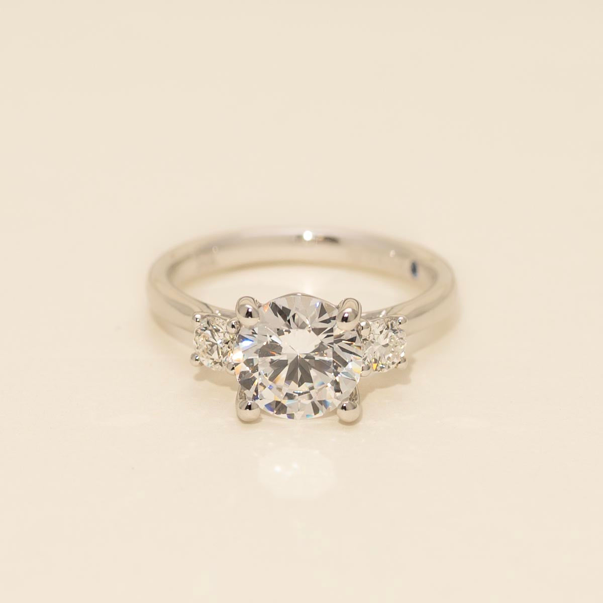 Fana Three Stone Diamond Engagement Ring Setting in 14kt White Gold (5/8ct tw)