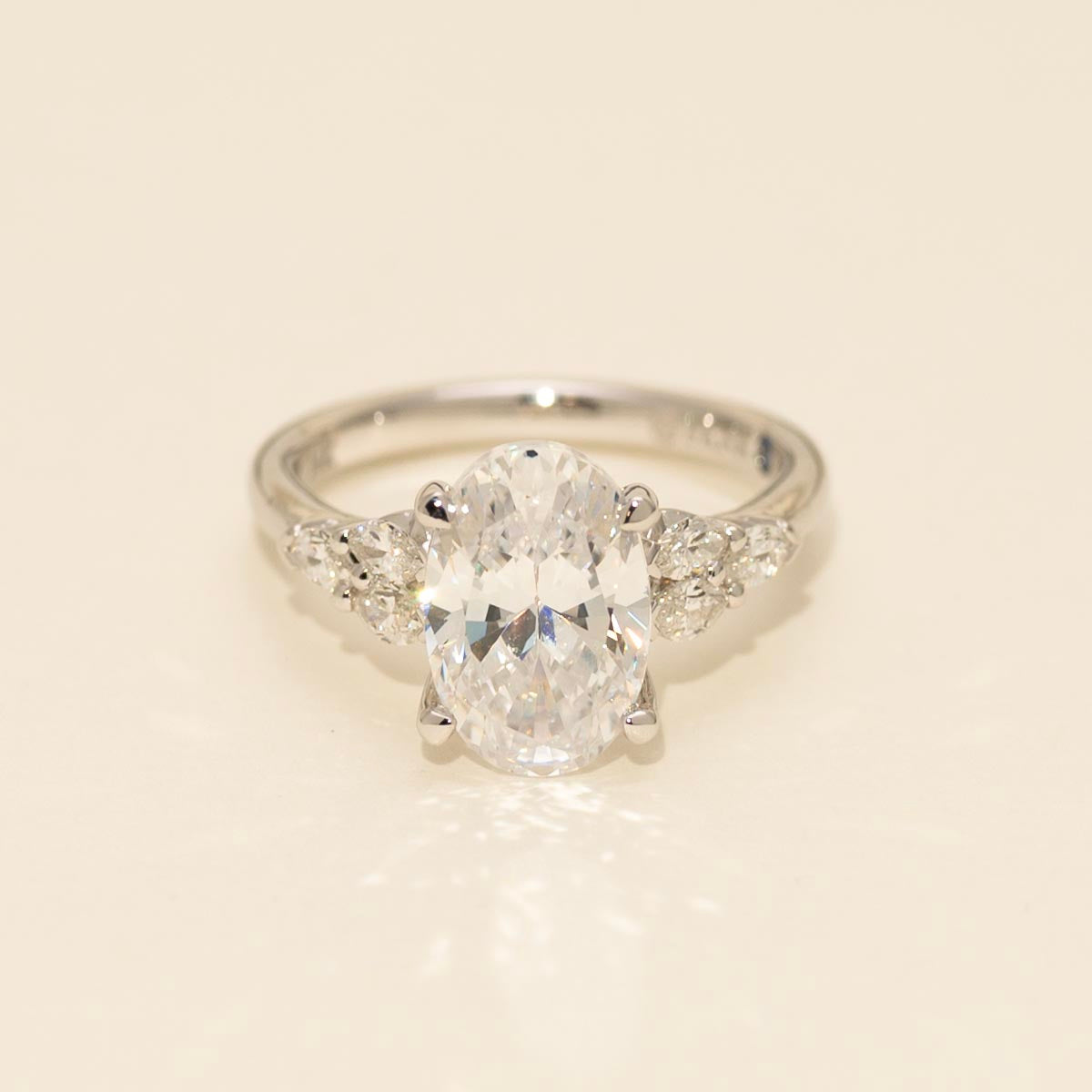 Fana Marquise Shape Diamond Engagement Ring Setting in 14kt White Gold (3/8ct tw)