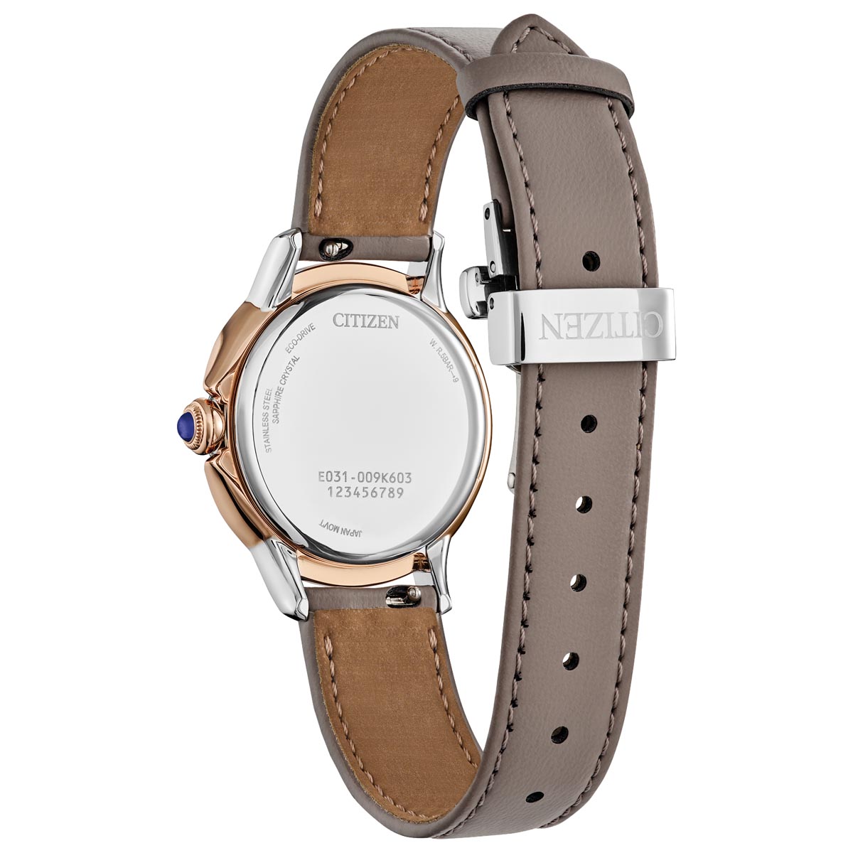 Citizen Ceci Womens Watch with Taupe Dial and Taupe Leather Strap (eco-drive movement)