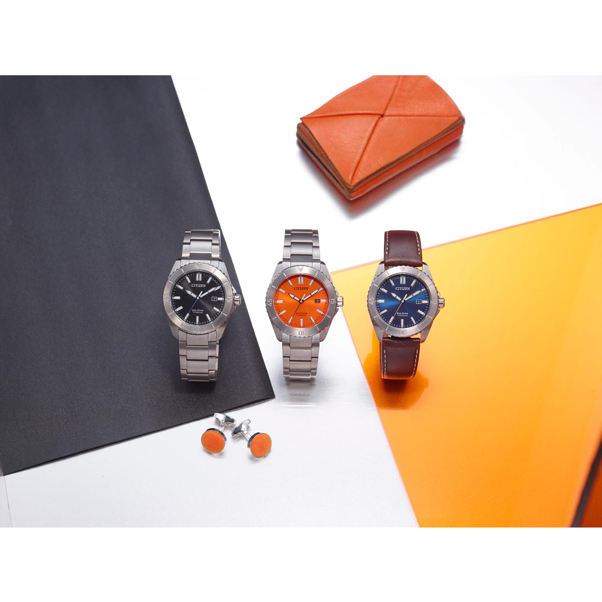 Citizen Brycen Mens Watch with Black Dial and Super Titanium™ Bracelet (eco-drive movement)