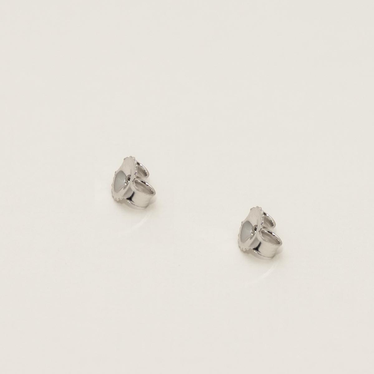 Lobster Stud Earrings in Sterling Silver with Diamonds (.01ct tw)