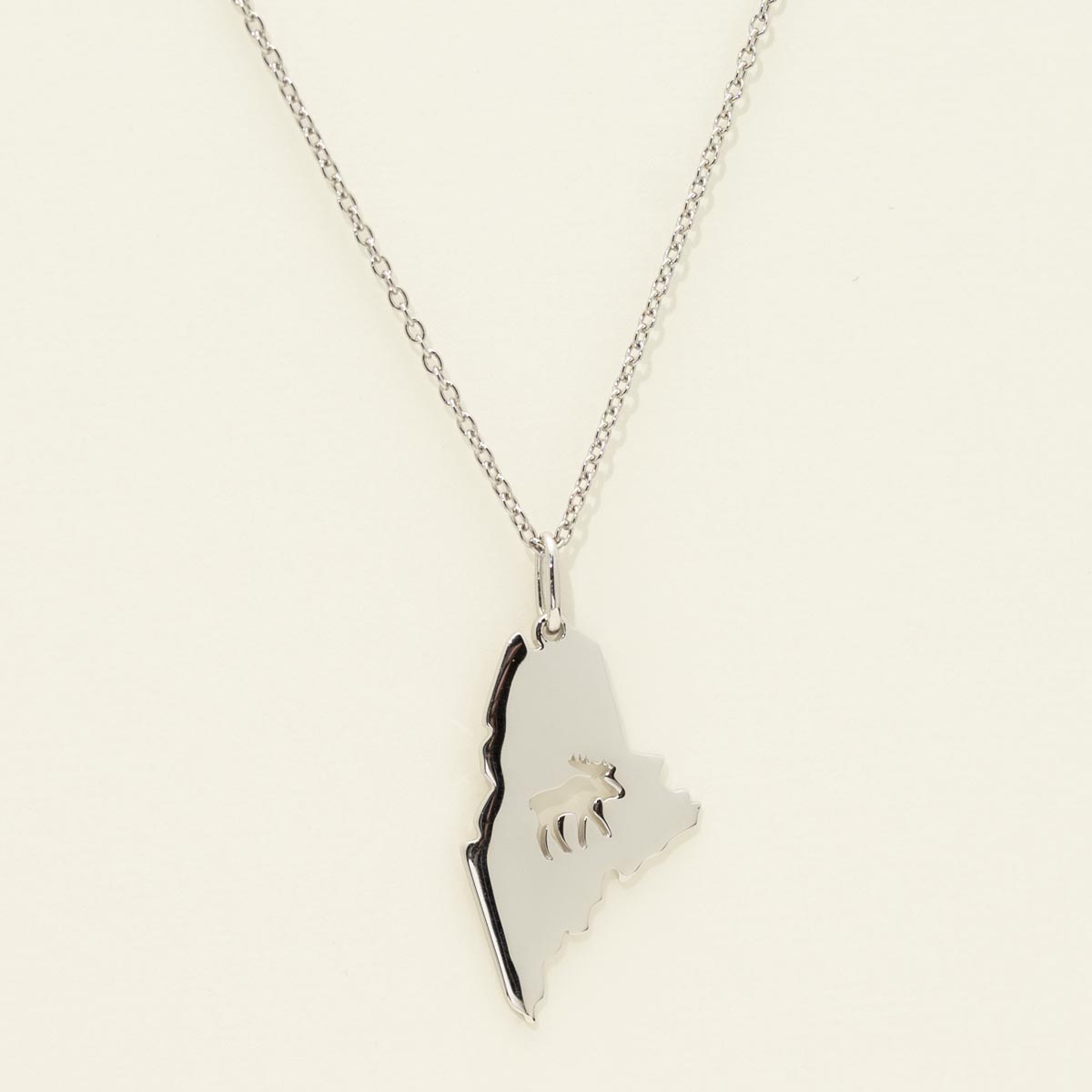 Moose in Maine Necklace in Sterling Silver