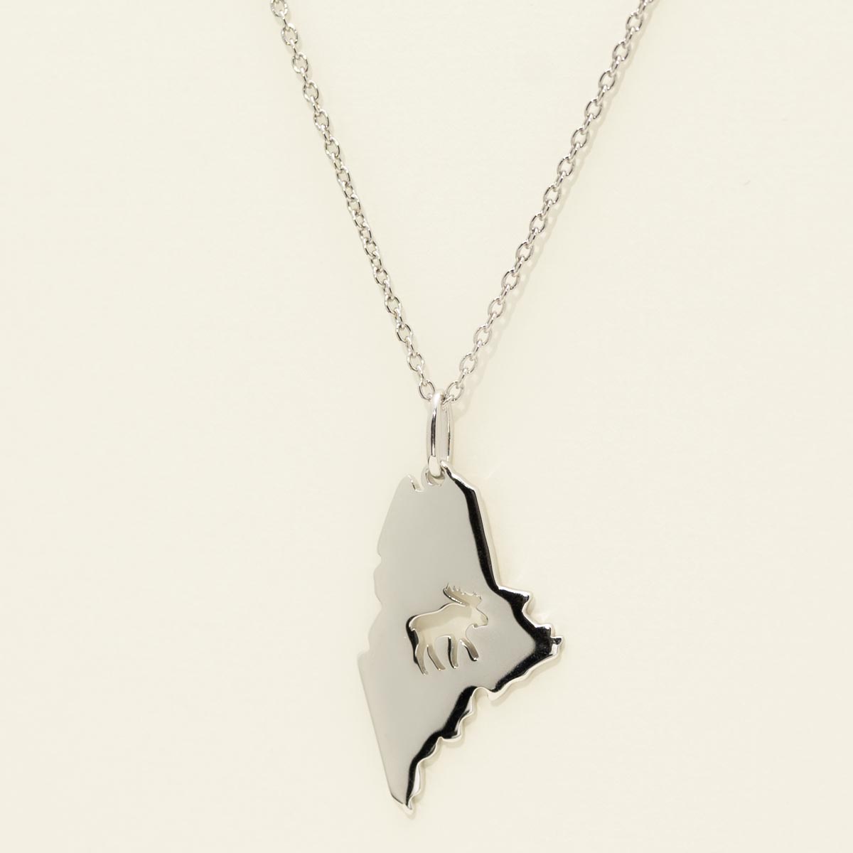 Moose in Maine Necklace in Sterling Silver
