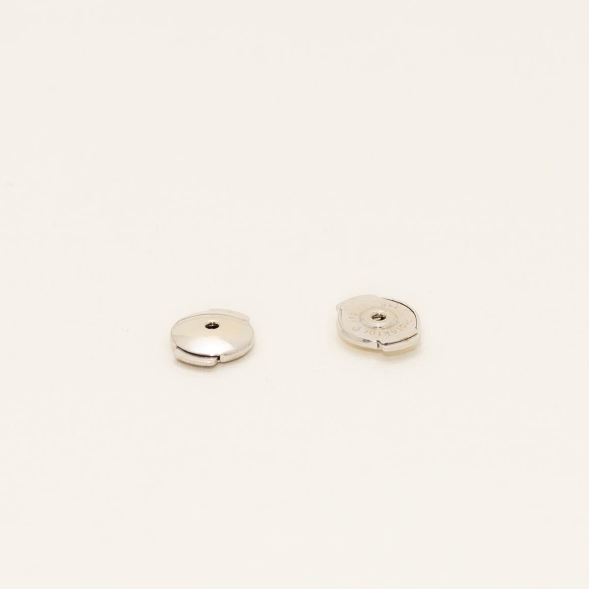 Estate Diamond Stud Earrings with Safety Backs in 14kt White Gold (1ct tw)
