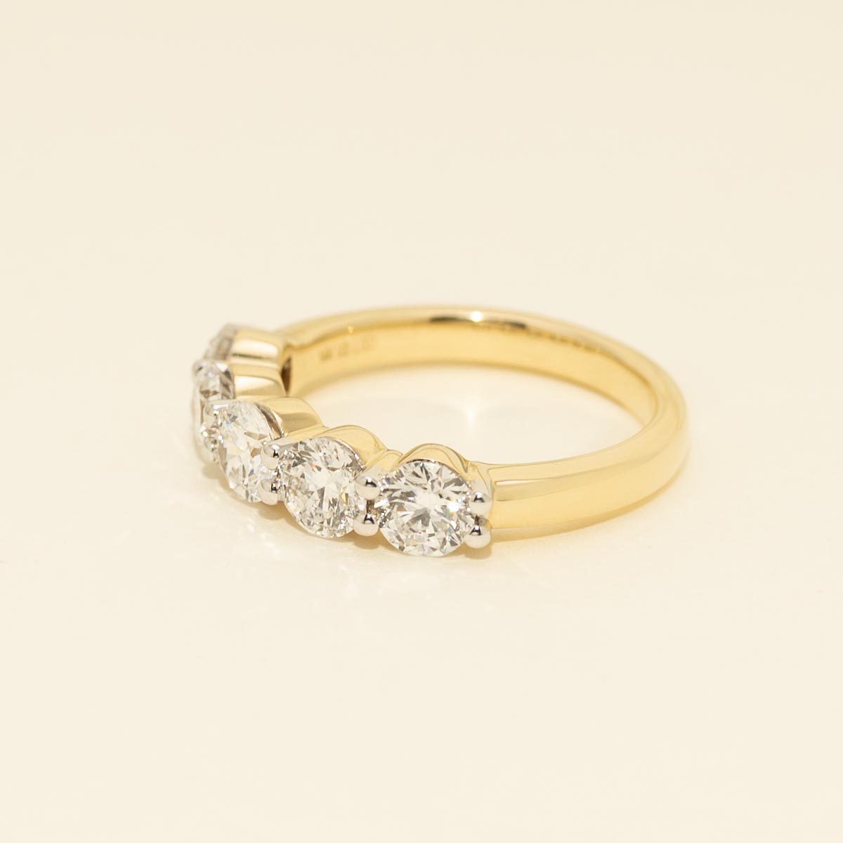 Lab Grown Five Stone Diamond Band in 14kt Yellow Gold (2ct tw)