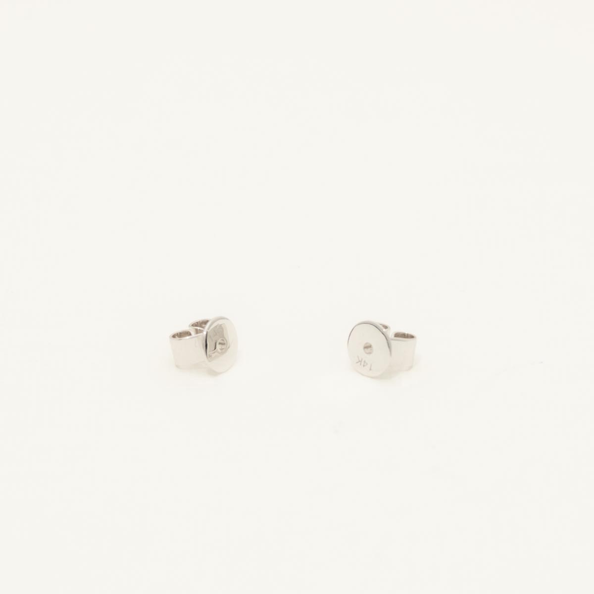 Maine Green Tourmaline Halo Stud Earrings in 14kt White Gold with Diamonds (1/5ct tw)