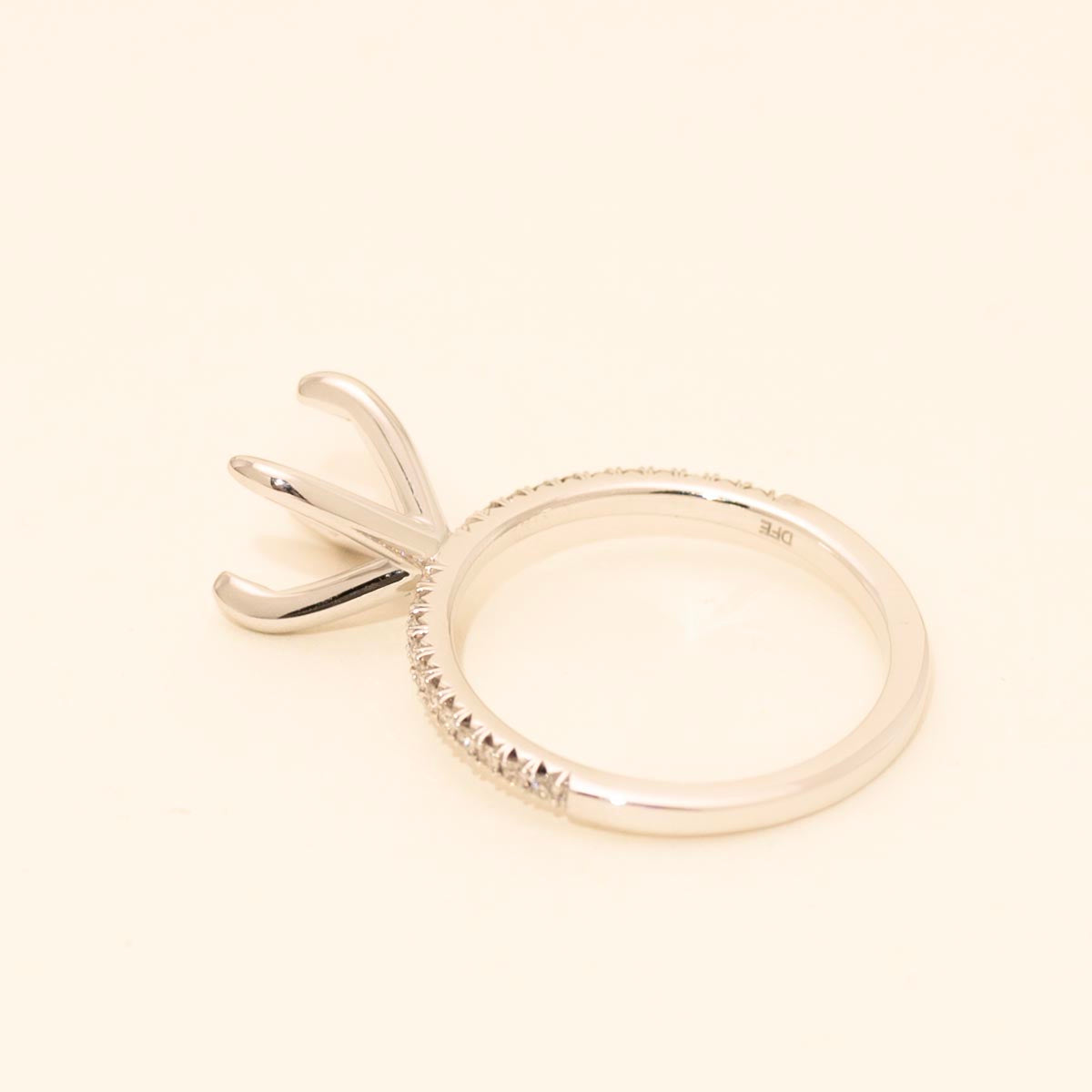 Diamond Engagement Ring Setting in 14kt White Gold (1/7ct tw)