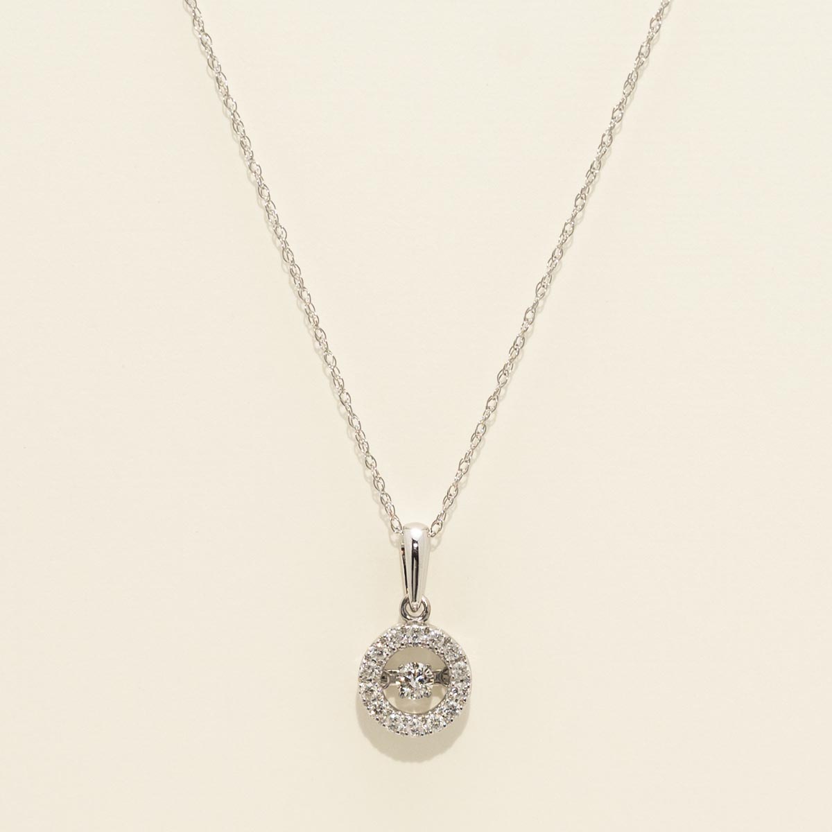 Diamond Rhythm of Love Necklace in 10kt White Gold (1/5ct tw)
