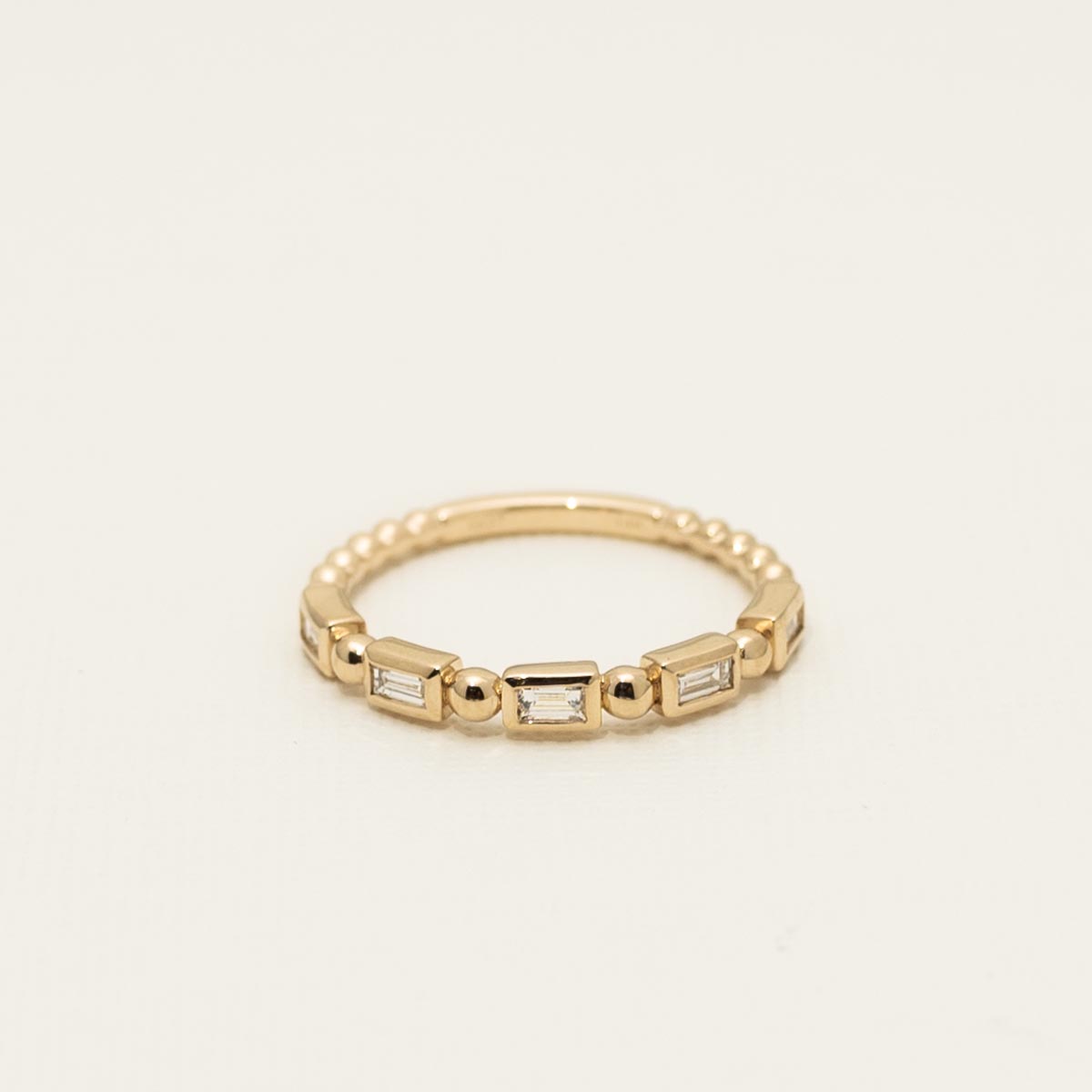 Baguette Diamond Bezel Fashion Ring in 14kt Yellow Gold (1/5ct tw)