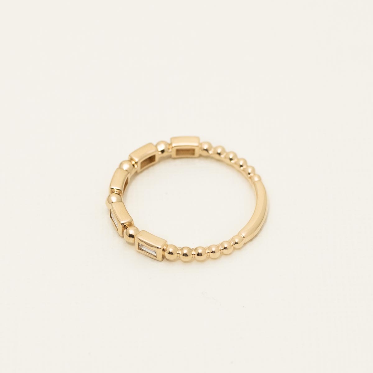 Baguette Diamond Bezel Fashion Ring in 14kt Yellow Gold (1/5ct tw)