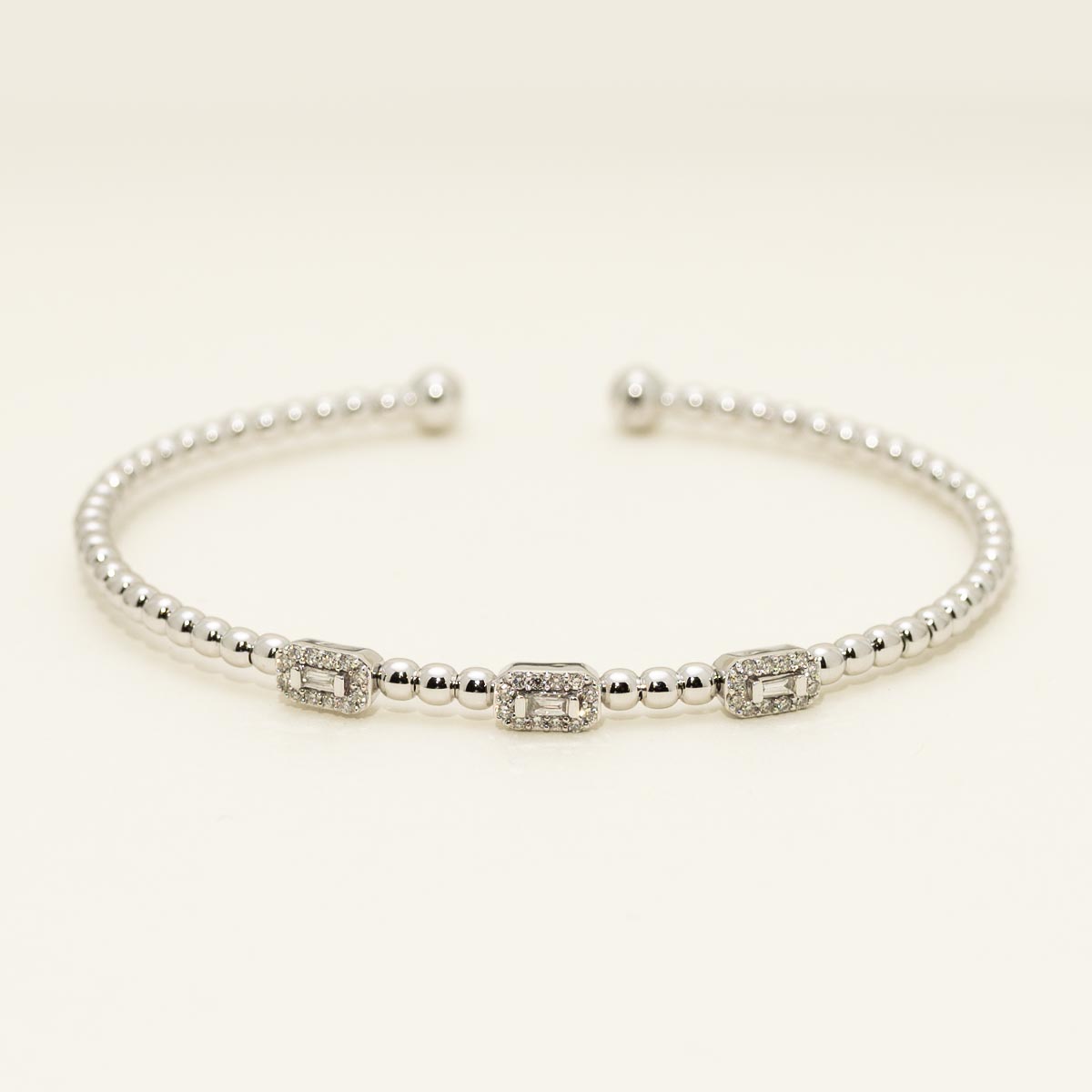 Diamond Flexible Bracelet in 10kt White Gold (1/4ct tw)